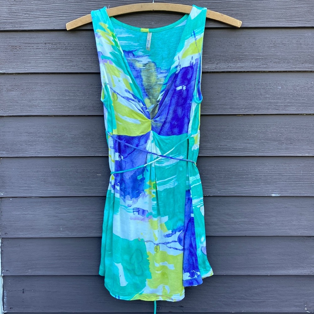 Watercolor Sleeveless Tank Tunic